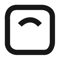 Black weight scale icon