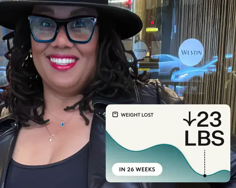 Lila M. - Real Noom user. Lost 23 pounds in 26 weeks.